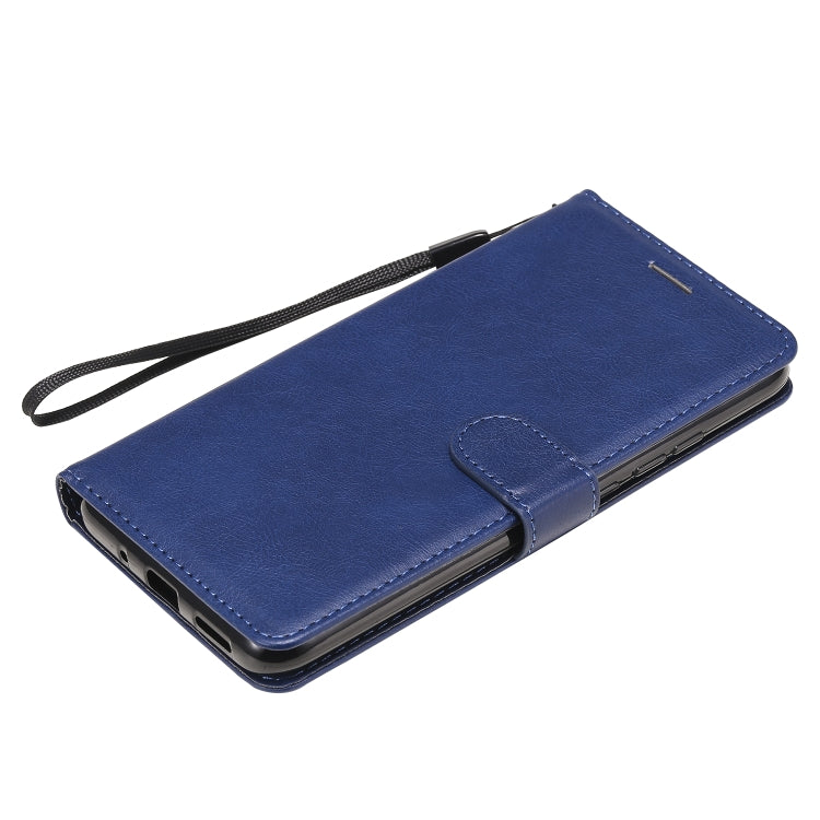 For Xiaomi Redmi 9C Solid Color Horizontal Flip Protective Leather Case with Holder & Card Slots & Wallet & Photo Frame & Lanyard