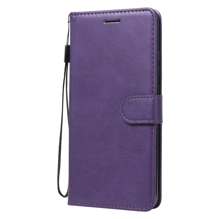 For Xiaomi Redmi 9C Solid Color Horizontal Flip Protective Leather Case with Holder & Card Slots & Wallet & Photo Frame & Lanyard