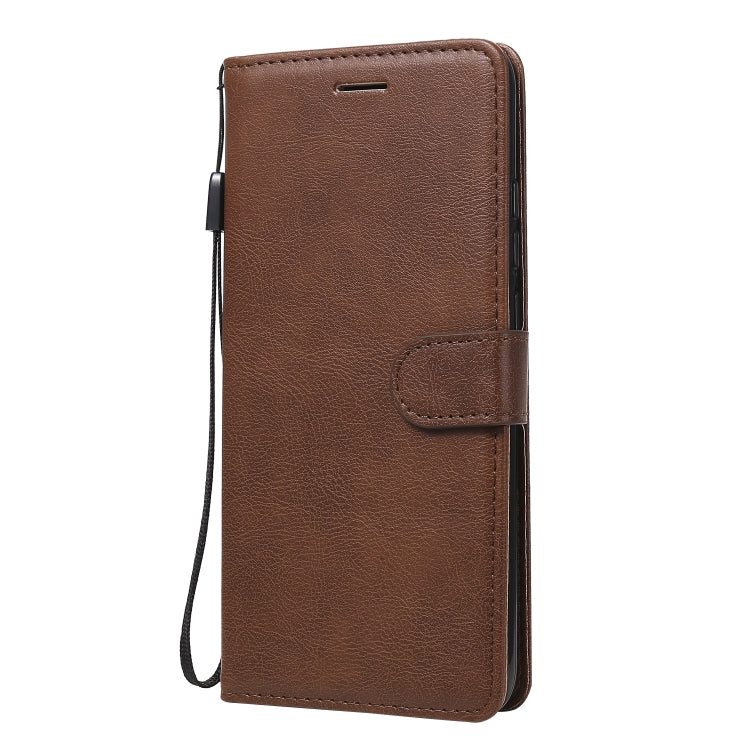 For Xiaomi Redmi 9C Solid Color Horizontal Flip Protective Leather Case with Holder & Card Slots & Wallet & Photo Frame & Lanyard