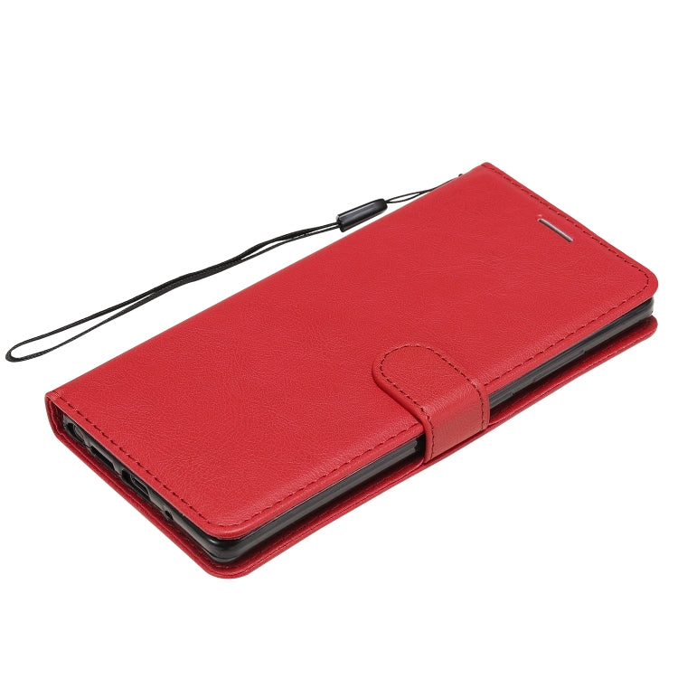 For Xiaomi Redmi 9C Solid Color Horizontal Flip Protective Leather Case with Holder & Card Slots & Wallet & Photo Frame & Lanyard