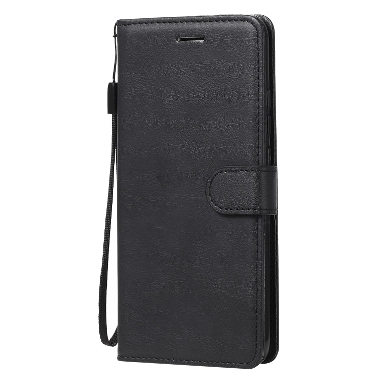 For Xiaomi Redmi 9C Solid Color Horizontal Flip Protective Leather Case with Holder & Card Slots & Wallet & Photo Frame & Lanyard