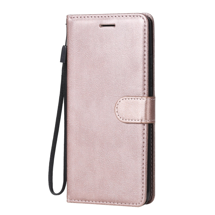 For Xiaomi Redmi 9C Solid Color Horizontal Flip Protective Leather Case with Holder & Card Slots & Wallet & Photo Frame & Lanyard