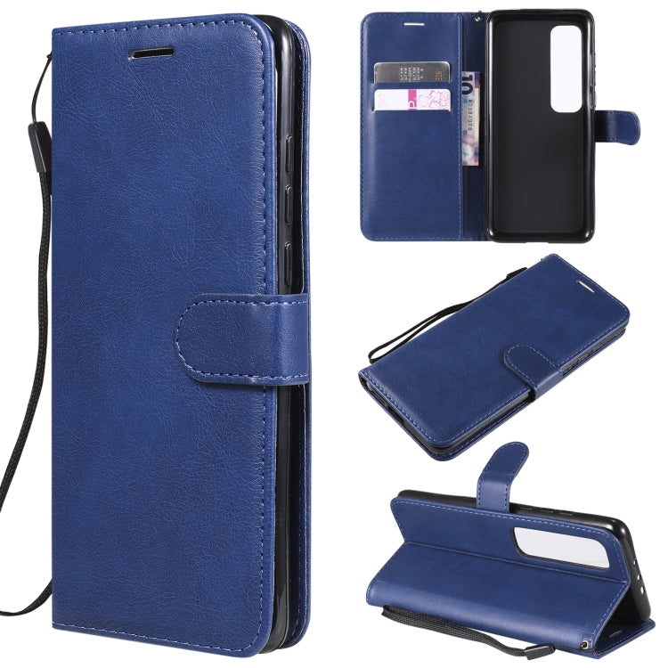 For Xiaomi Mi 10 Ultra Solid Color Horizontal Flip Protective Leather Case with Holder & Card Slots & Wallet & Photo Frame & Lanyard