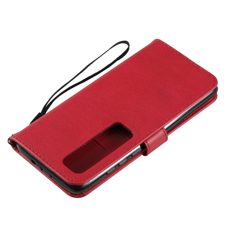 For Xiaomi Poco X3 NFC Solid Color Horizontal Flip Protective Leather Case with Holder & Card Slots & Wallet & Photo Frame & Lanyard