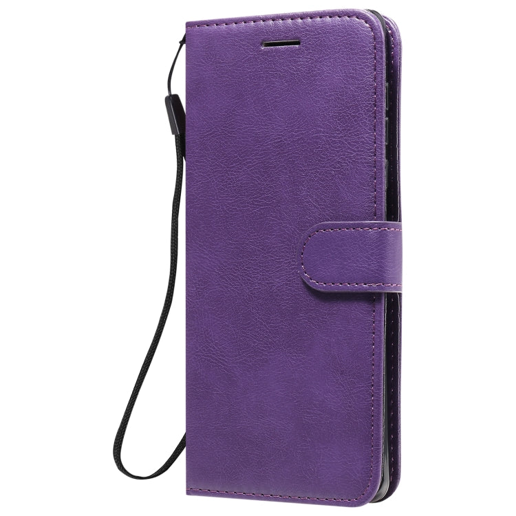 For Motorola Moto Edge Solid Color Horizontal Flip Protective Leather Case with Holder & Card Slots & Wallet & Photo Frame & Lanyard