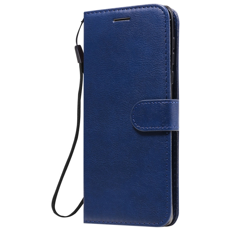 For Motorola Moto Edge Solid Color Horizontal Flip Protective Leather Case with Holder & Card Slots & Wallet & Photo Frame & Lanyard