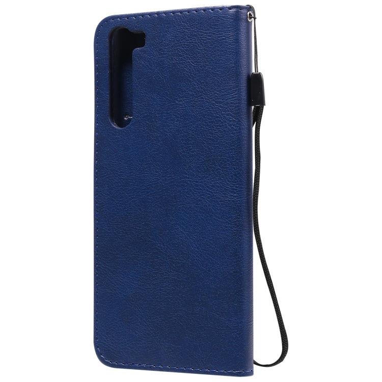 For Motorola Moto Edge Solid Color Horizontal Flip Protective Leather Case with Holder & Card Slots & Wallet & Photo Frame & Lanyard