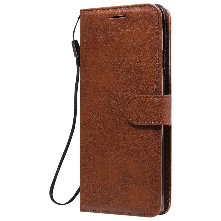 For Motorola Moto Edge Solid Color Horizontal Flip Protective Leather Case with Holder & Card Slots & Wallet & Photo Frame & Lanyard