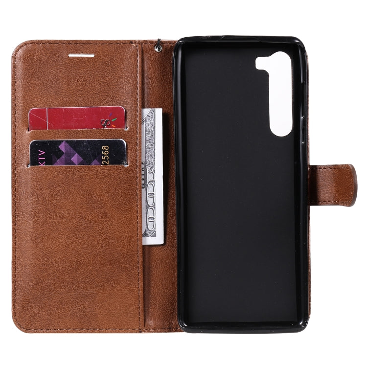 For Motorola Moto Edge Solid Color Horizontal Flip Protective Leather Case with Holder & Card Slots & Wallet & Photo Frame & Lanyard