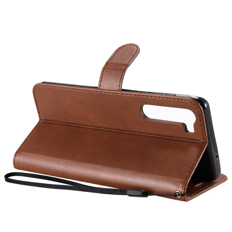 For Motorola Moto Edge Solid Color Horizontal Flip Protective Leather Case with Holder & Card Slots & Wallet & Photo Frame & Lanyard