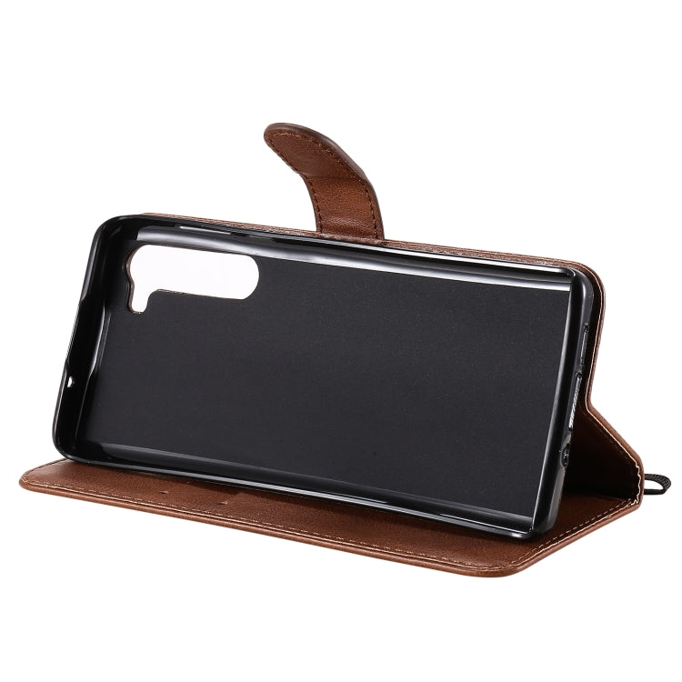 For Motorola Moto Edge Solid Color Horizontal Flip Protective Leather Case with Holder & Card Slots & Wallet & Photo Frame & Lanyard