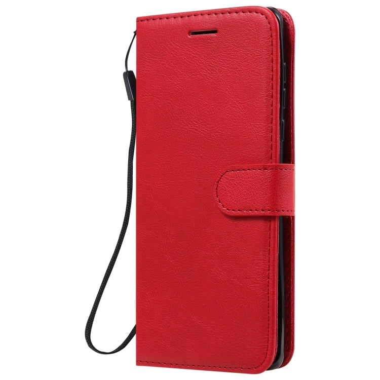 For Motorola Moto Edge Solid Color Horizontal Flip Protective Leather Case with Holder & Card Slots & Wallet & Photo Frame & Lanyard