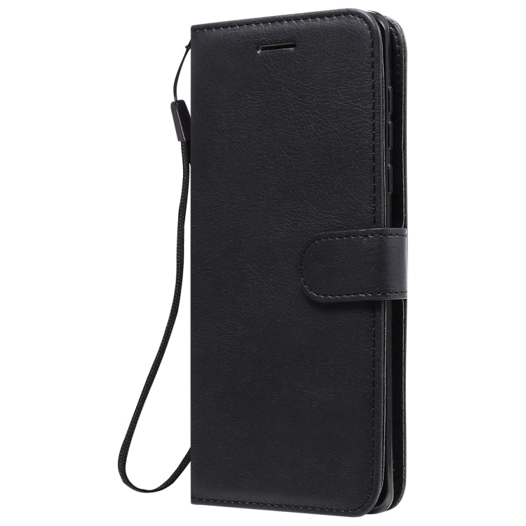 For Motorola Moto Edge Solid Color Horizontal Flip Protective Leather Case with Holder & Card Slots & Wallet & Photo Frame & Lanyard