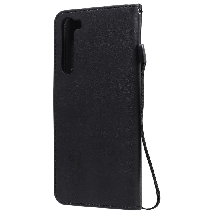 For Motorola Moto Edge Solid Color Horizontal Flip Protective Leather Case with Holder & Card Slots & Wallet & Photo Frame & Lanyard