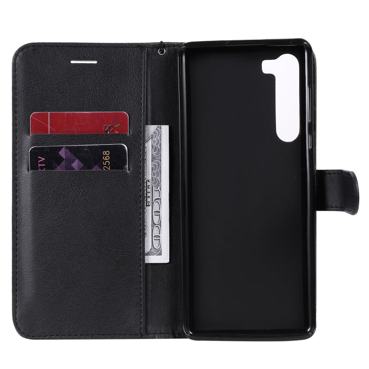For Motorola Moto Edge Solid Color Horizontal Flip Protective Leather Case with Holder & Card Slots & Wallet & Photo Frame & Lanyard