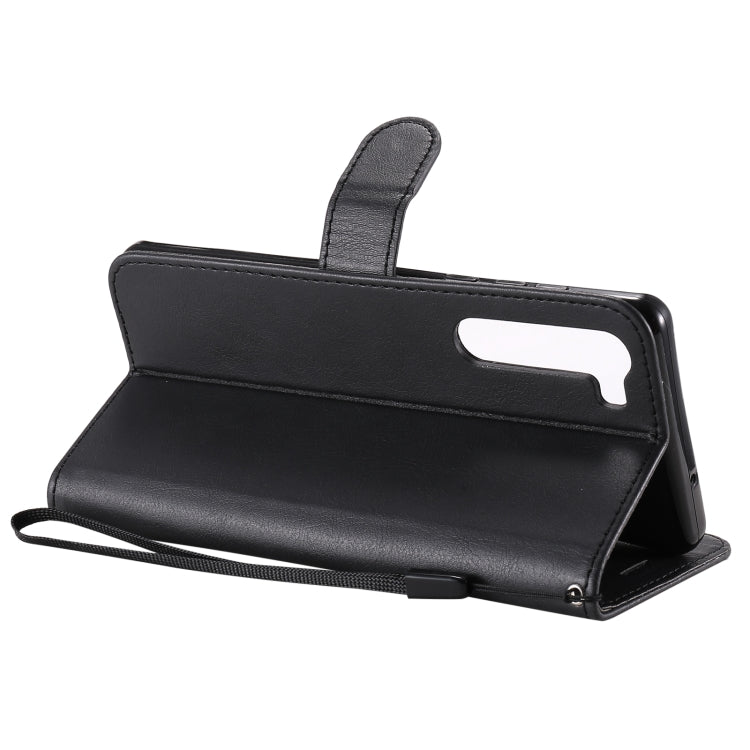 For Motorola Moto Edge Solid Color Horizontal Flip Protective Leather Case with Holder & Card Slots & Wallet & Photo Frame & Lanyard
