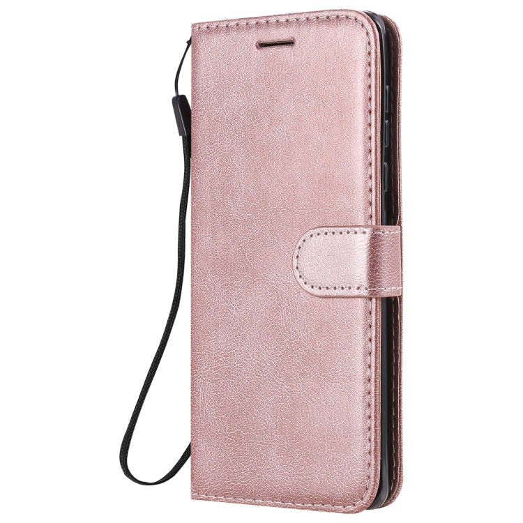 For Motorola Moto Edge Solid Color Horizontal Flip Protective Leather Case with Holder & Card Slots & Wallet & Photo Frame & Lanyard