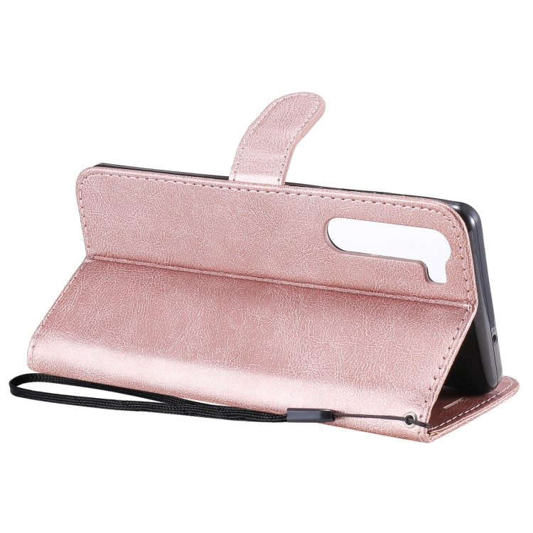 For Motorola Moto Edge Solid Color Horizontal Flip Protective Leather Case with Holder & Card Slots & Wallet & Photo Frame & Lanyard