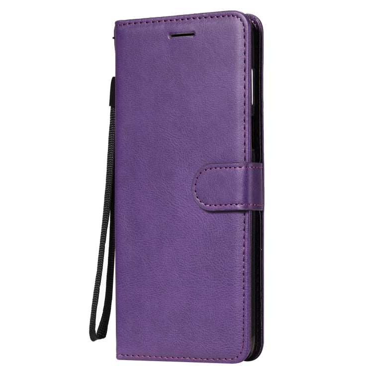 For Motorola Moto G 5G Plus Solid Color Horizontal Flip Protective Leather Case with Holder & Card Slots & Wallet & Photo Frame & Lanyard