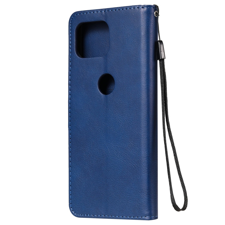 For Motorola Moto G 5G Plus Solid Color Horizontal Flip Protective Leather Case with Holder & Card Slots & Wallet & Photo Frame & Lanyard