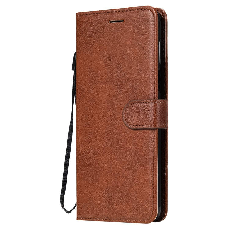 For Motorola Moto G 5G Plus Solid Color Horizontal Flip Protective Leather Case with Holder & Card Slots & Wallet & Photo Frame & Lanyard