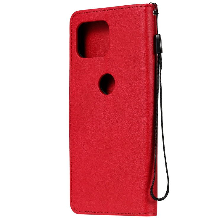 For Motorola Moto G 5G Plus Solid Color Horizontal Flip Protective Leather Case with Holder & Card Slots & Wallet & Photo Frame & Lanyard