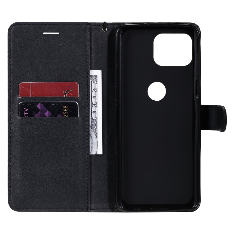 For Motorola Moto G 5G Plus Solid Color Horizontal Flip Protective Leather Case with Holder & Card Slots & Wallet & Photo Frame & Lanyard