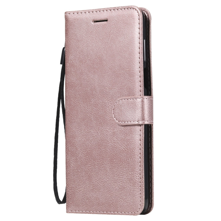For Motorola Moto G 5G Plus Solid Color Horizontal Flip Protective Leather Case with Holder & Card Slots & Wallet & Photo Frame & Lanyard