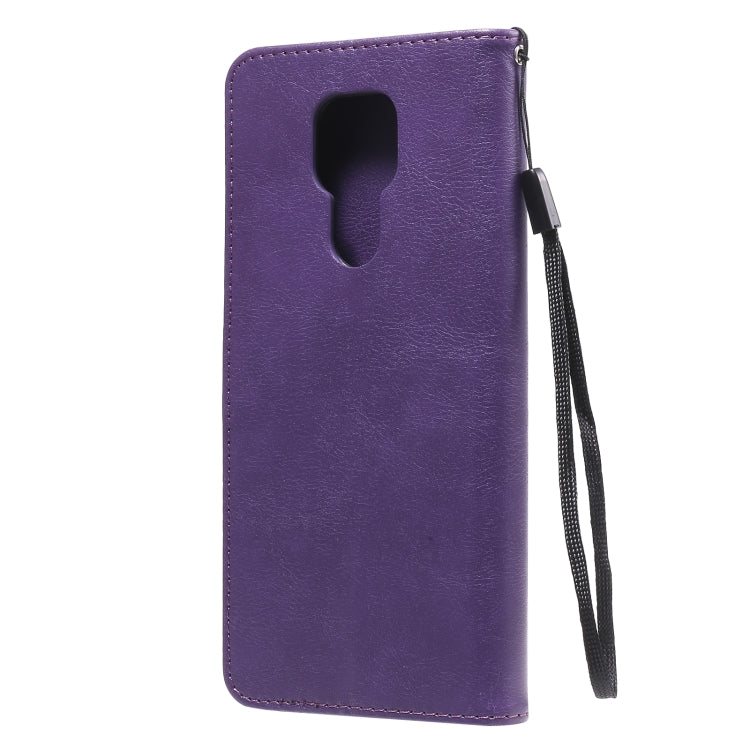 For Motorola Moto G9 Play Solid Color Horizontal Flip Protective Leather Case with Holder & Card Slots & Wallet & Photo Frame & Lanyard