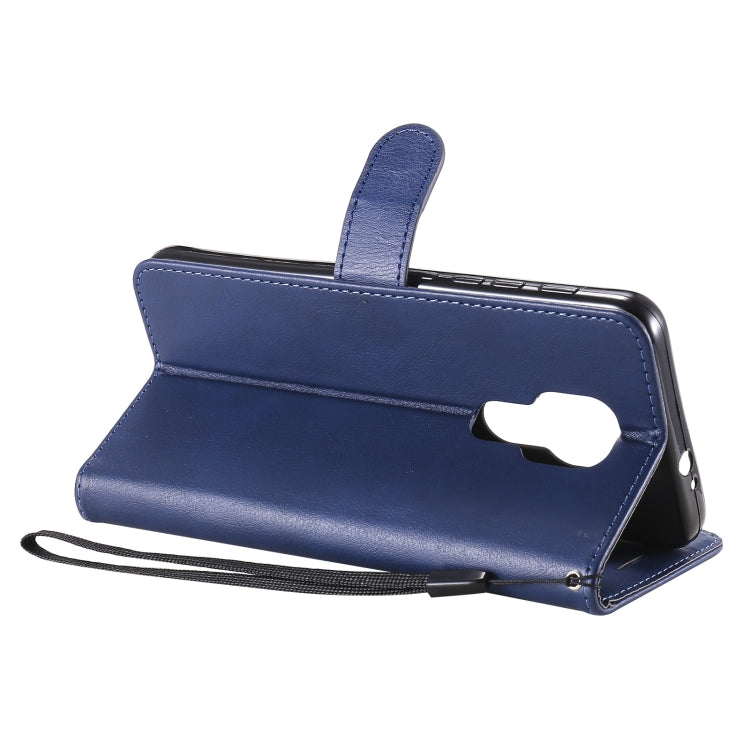 For Motorola Moto G9 Play Solid Color Horizontal Flip Protective Leather Case with Holder & Card Slots & Wallet & Photo Frame & Lanyard