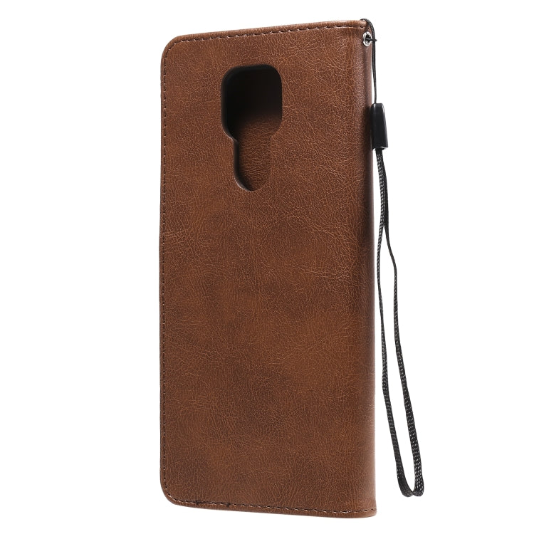 For Motorola Moto G9 Play Solid Color Horizontal Flip Protective Leather Case with Holder & Card Slots & Wallet & Photo Frame & Lanyard