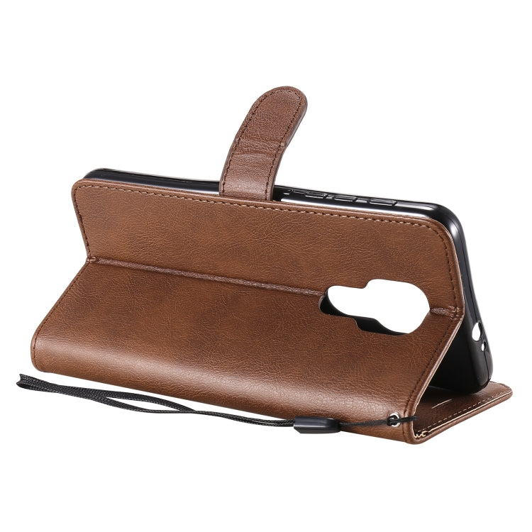 For Motorola Moto G9 Play Solid Color Horizontal Flip Protective Leather Case with Holder & Card Slots & Wallet & Photo Frame & Lanyard
