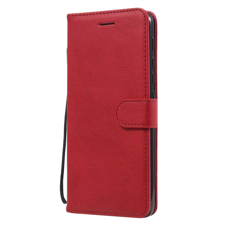For Motorola Moto G9 Play Solid Color Horizontal Flip Protective Leather Case with Holder & Card Slots & Wallet & Photo Frame & Lanyard