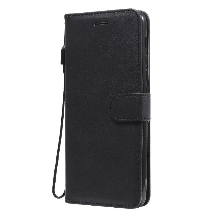 For Motorola Moto G9 Play Solid Color Horizontal Flip Protective Leather Case with Holder & Card Slots & Wallet & Photo Frame & Lanyard