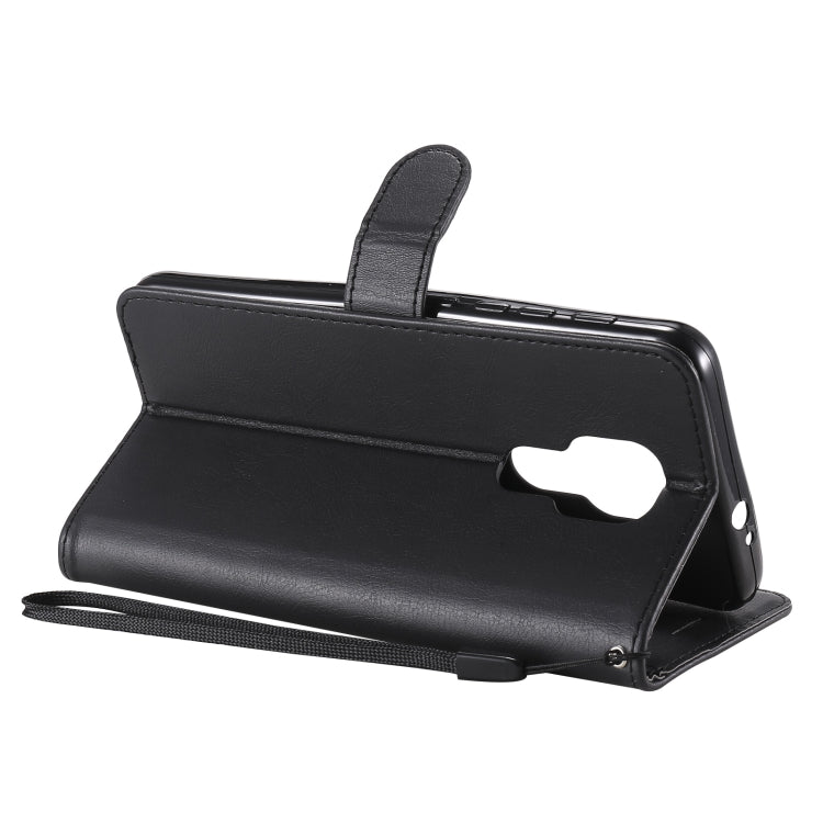 For Motorola Moto G9 Play Solid Color Horizontal Flip Protective Leather Case with Holder & Card Slots & Wallet & Photo Frame & Lanyard