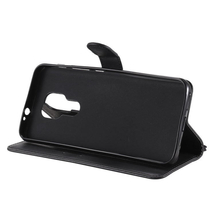 For Motorola Moto G9 Play Solid Color Horizontal Flip Protective Leather Case with Holder & Card Slots & Wallet & Photo Frame & Lanyard