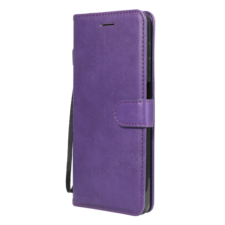 For Motorola Moto G9 Plus Solid Color Horizontal Flip Protective Leather Case with Holder & Card Slots & Wallet & Photo Frame & Lanyard