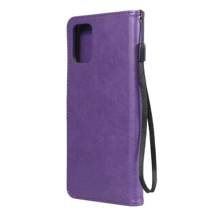 For Motorola Moto G9 Plus Solid Color Horizontal Flip Protective Leather Case with Holder & Card Slots & Wallet & Photo Frame & Lanyard