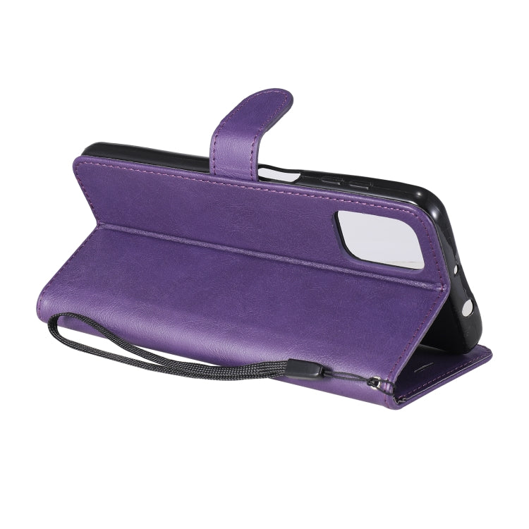 For Motorola Moto G9 Plus Solid Color Horizontal Flip Protective Leather Case with Holder & Card Slots & Wallet & Photo Frame & Lanyard