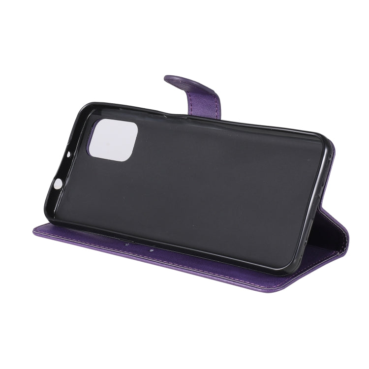 For Motorola Moto G9 Plus Solid Color Horizontal Flip Protective Leather Case with Holder & Card Slots & Wallet & Photo Frame & Lanyard