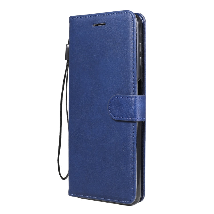 For Motorola Moto G9 Plus Solid Color Horizontal Flip Protective Leather Case with Holder & Card Slots & Wallet & Photo Frame & Lanyard