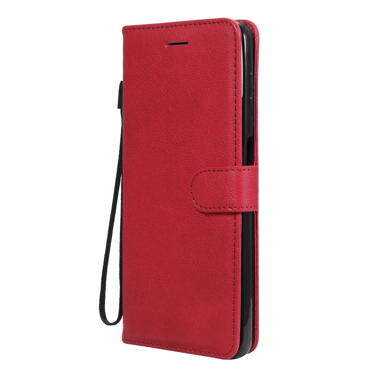 For Motorola Moto G9 Plus Solid Color Horizontal Flip Protective Leather Case with Holder & Card Slots & Wallet & Photo Frame & Lanyard