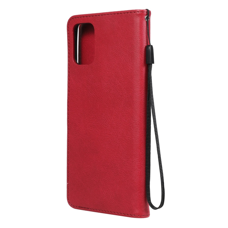 For Motorola Moto G9 Plus Solid Color Horizontal Flip Protective Leather Case with Holder & Card Slots & Wallet & Photo Frame & Lanyard