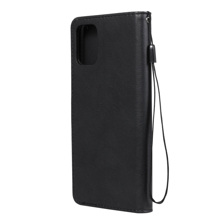 For Motorola Moto G9 Plus Solid Color Horizontal Flip Protective Leather Case with Holder & Card Slots & Wallet & Photo Frame & Lanyard