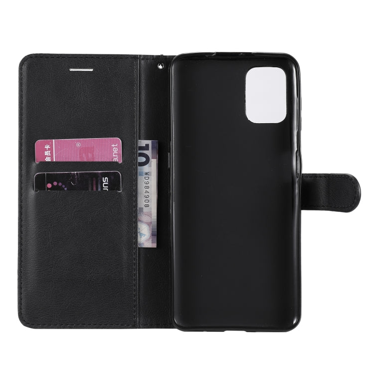 For Motorola Moto G9 Plus Solid Color Horizontal Flip Protective Leather Case with Holder & Card Slots & Wallet & Photo Frame & Lanyard