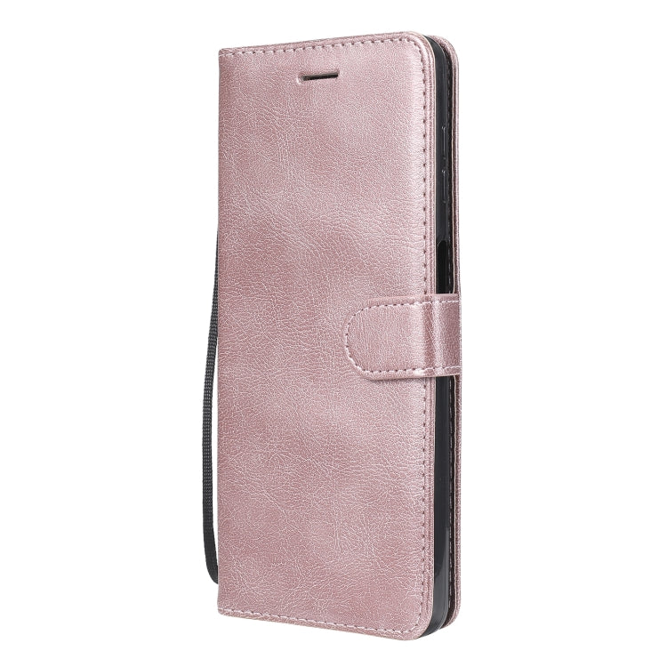 For Motorola Moto G9 Plus Solid Color Horizontal Flip Protective Leather Case with Holder & Card Slots & Wallet & Photo Frame & Lanyard