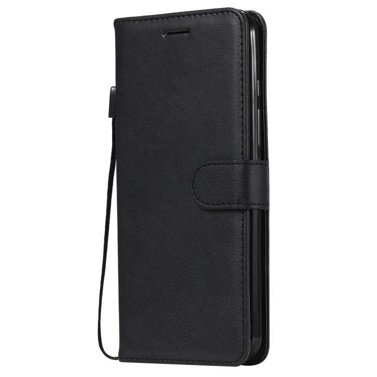 For Motorola Moto One Fuson Plus Solid Color Horizontal Flip Protective Leather Case with Holder & Card Slots & Wallet & Photo Frame & Lanyard