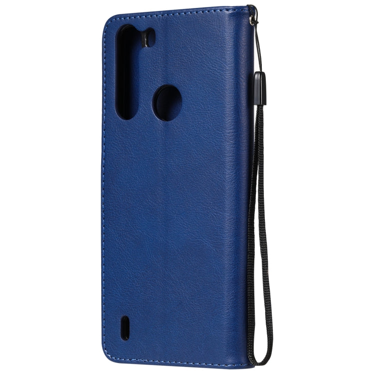 For Motorola Moto One Fuson Solid Color Horizontal Flip Protective Leather Case with Holder & Card Slots & Wallet & Photo Frame & Lanyard