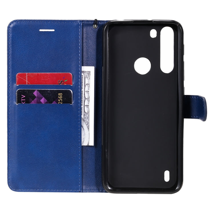 For Motorola Moto One Fuson Solid Color Horizontal Flip Protective Leather Case with Holder & Card Slots & Wallet & Photo Frame & Lanyard