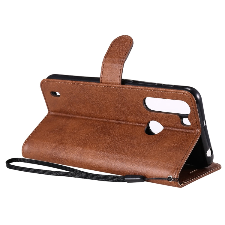 For Motorola Moto One Fuson Solid Color Horizontal Flip Protective Leather Case with Holder & Card Slots & Wallet & Photo Frame & Lanyard